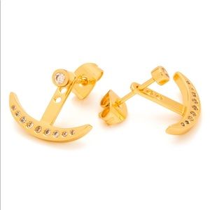 Gorjana crescent shimmer ear jacket earrings